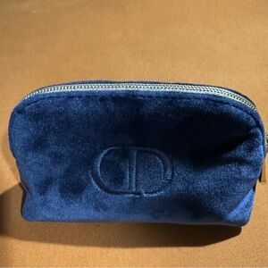 Dior Blue Velvet Cosmetic Bag